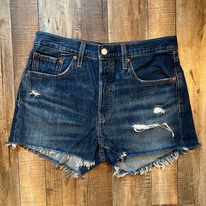 Levi 501 Jean Shorts Dark Wash- Sz 28